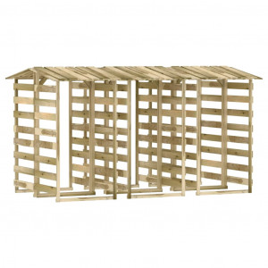 Pérgolas con techo 6 uds madera pino impregnada 100x90x200 cm H