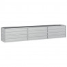Canteiro elevado de jardim 240x40x45cm aço galvanizado prateado 2