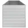 Canteiro elevado de jardim 320x80x77cm aço galvanizado prateado 5