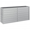 Canteiro elevado de jardim 160x40x77cm aço galvanizado prateado 2