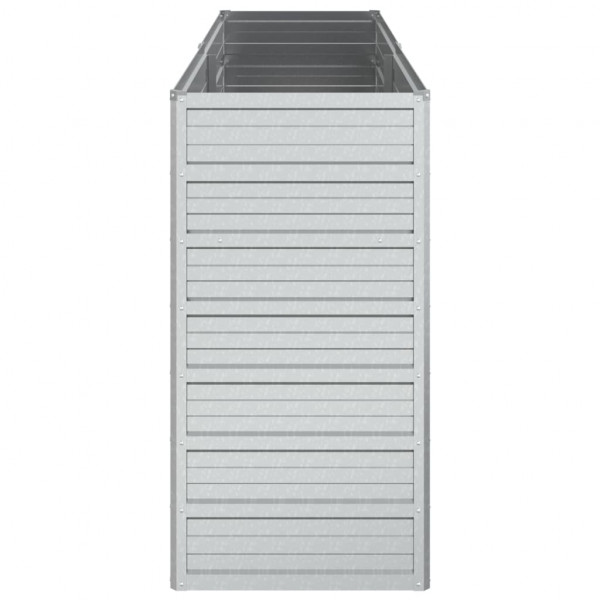 Arriate de acero galvanizado plateado 160x40x77 cm M 5