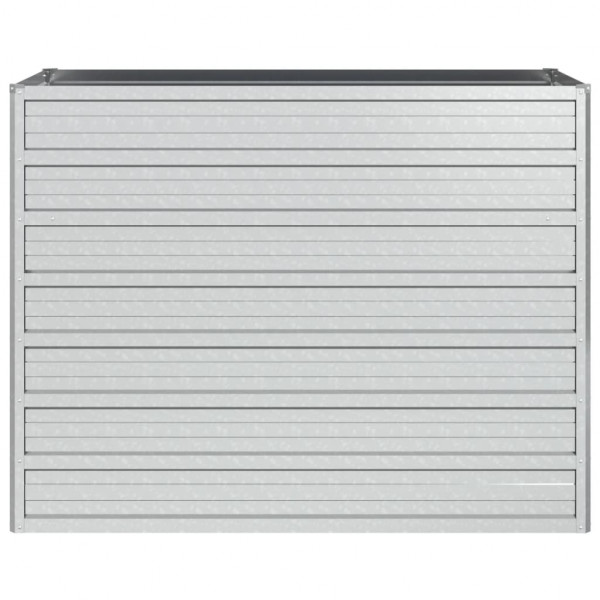 Canteiro elevado de jardim 100x40x77cm aço galvanizado prateado M 4