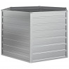 Canteiro elevado de jardim 129x77 cm aço galvanizado prateado 2