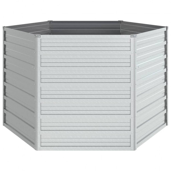 Arriate de acero galvanizado plateado 129x77 cm M 4