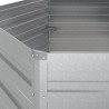 Canteiro elevado de jardim 129x77 cm aço galvanizado prateado 5