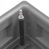 Arriate con sistema de riego automático gris 100x43x33 cm 5
