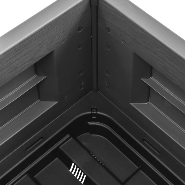 Arriate de jardín PP gris piedra 43x43x35 cm M 4