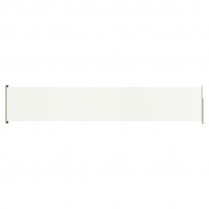 Toldo lateral retrátil para pátio 117x600 cm cor creme H