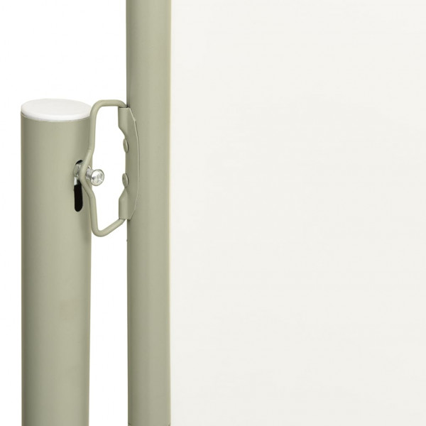 Toldo lateral retrátil para pátio 117x600 cm cor creme M 3