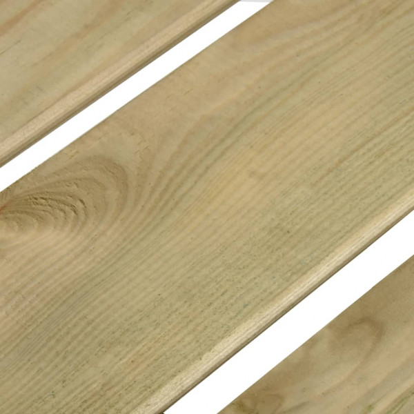 Banco de jardín de madera de pino impregnada 172 cm M 5
