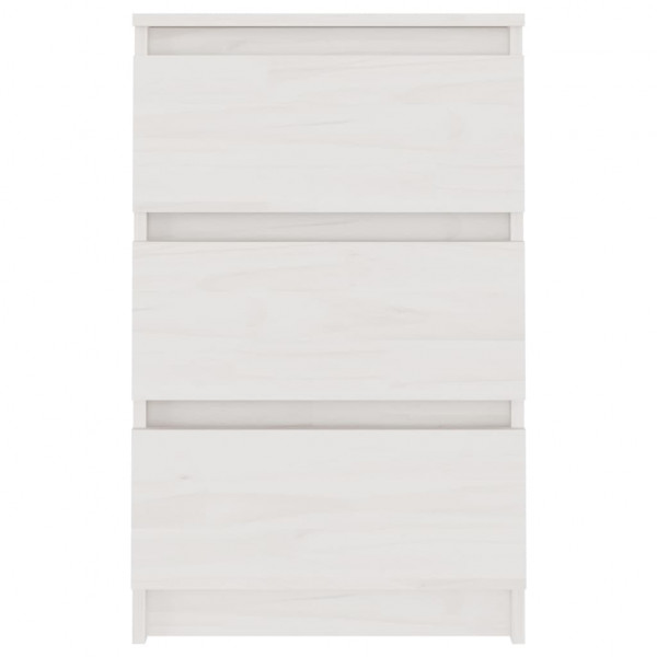 Mesitas de noche 2 uds madera maciza pino blanco 40x29.5x64 cm M 4