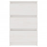 Mesitas de noche 2 uds madera maciza pino blanco 40x29.5x64 cm 4
