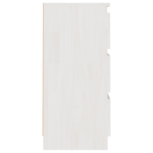 Mesas de cabeceira 2 pcs 40x29.5x64 cm pinho maciço branco M 5