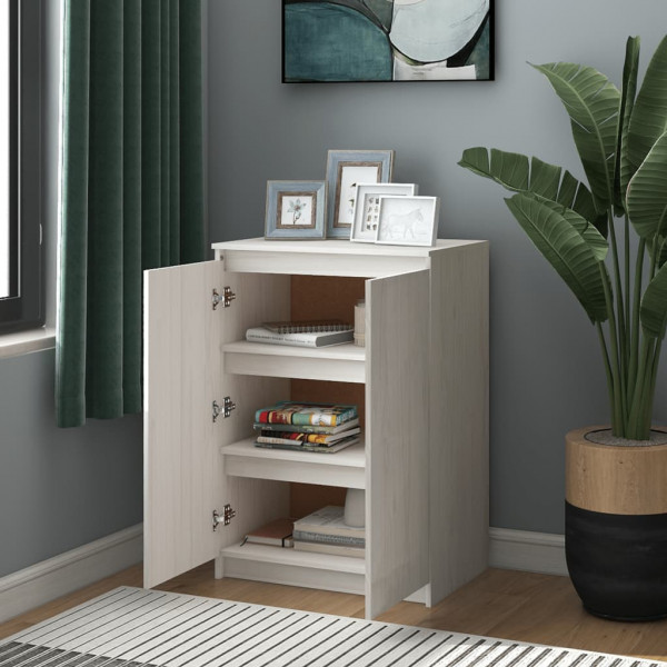 Aparador madera maciza de pino blanco 60x36x84 cm M 3