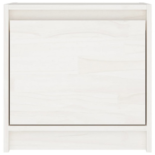 Mesa de cabeceira 40x30.5x40 cm madeira de pinho maciça branco M 4