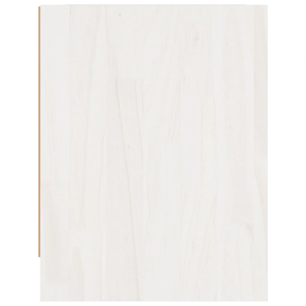 Mesita de noche madera maciza de mango blanco 40x30.5x40 cm M 5