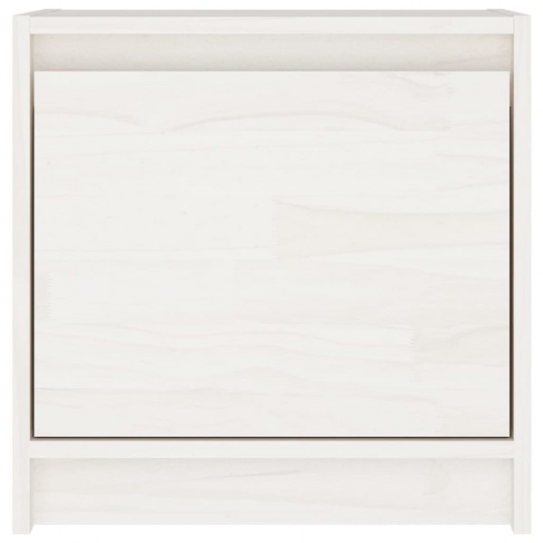 Mesitas de noche 2 uds madera maciza pino blanco 40x30.5x40 cm M 5