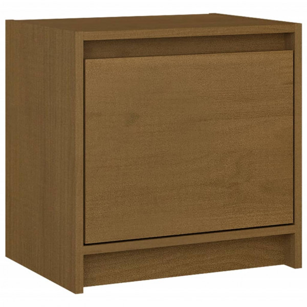 Mesitas de noche 2 uds madera de pino marrón miel 40x30.5x40 cm M 4