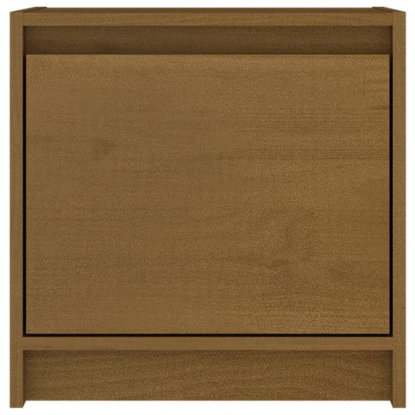 Mesitas de noche 2 uds madera de pino marrón miel 40x30.5x40 cm M 5