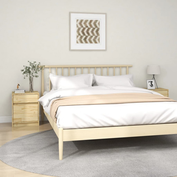 Mesitas de noche 2 uds madera maciza pino 40x31x50 cm D