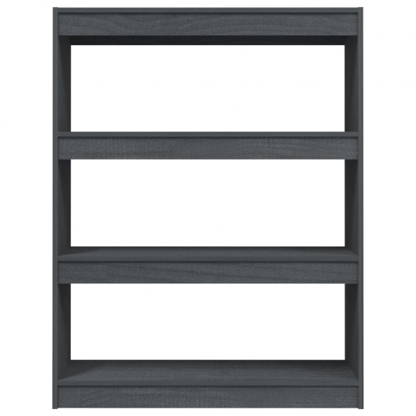 Estantería divisor de espacios madera pino gris 100x30x103 cm M 5