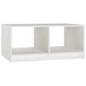 Mesa de centro de madera maciza de pino blanco 75x50x33.5 cm H