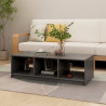 Mesa de centro de madera maciza de pino gris 110x50x34 cm 1