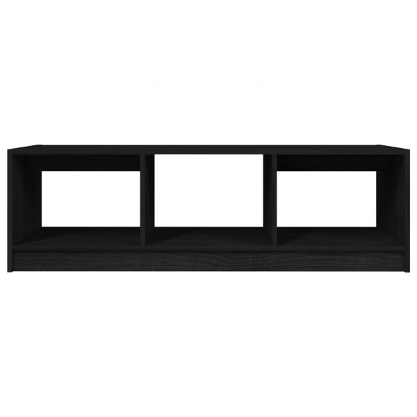 Mesa de centro madera maciza de pino negro 110x50x34 cm M 5