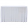 Fundas elásticas de mesa 2 uds con falda 120x60.5x74 cm blanco 4