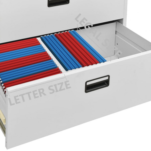 Armario archivador de acero gris claro 90x46x164 cm M 3