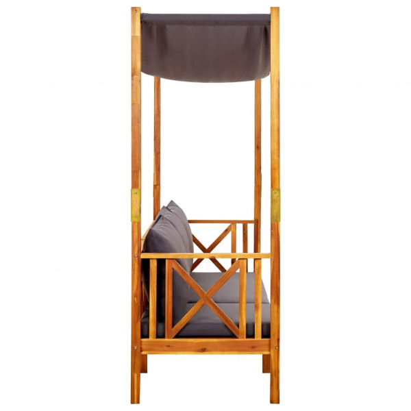 Banco de jardim com mesa e apoios de pés acácia maciça M 3