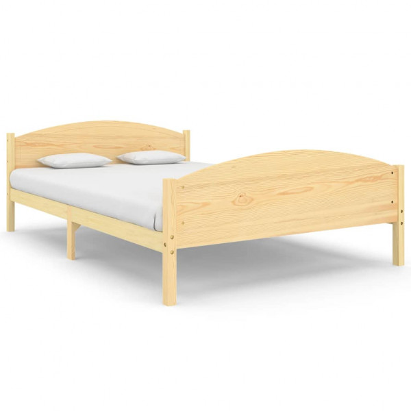 Estructura de cama de madera maciza de pino 160x200 cm M 2