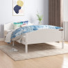 Estrutura de cama 140x200 cm pinho maciço branco 1