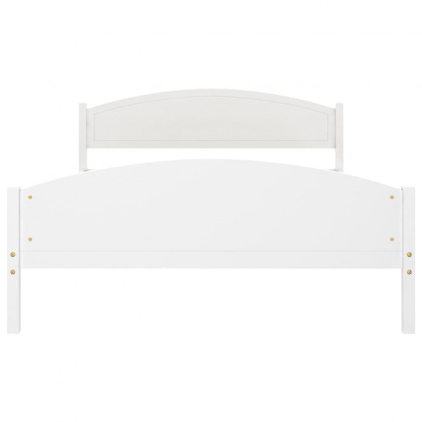 Estrutura de cama 140x200 cm pinho maciço branco M 4