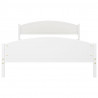 Estructura de cama de madera maciza de pino blanco 140x200 cm 4