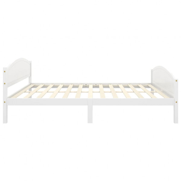 Estrutura de cama 140x200 cm pinho maciço branco M 5