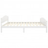 Estrutura de cama 140x200 cm pinho maciço branco 5