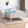 Estructura de cama de madera maciza de pino blanco 160x200 cm 1