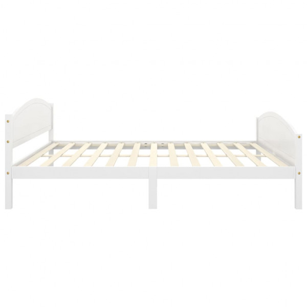 Estrutura de cama 160x200 cm pinho maciço branco M 5
