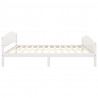 Estructura de cama de madera maciza de pino blanco 160x200 cm 5