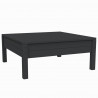 3 pcs conjunto lounge jardim c/ almofadões pinho maciço preto 4