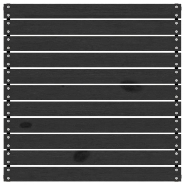 3 pcs conjunto lounge jardim c/ almofadões pinho maciço preto M 5