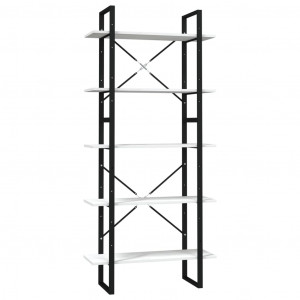 Estante c/ 5 prateleiras 80x30x175 cm madeira de pinho branco H