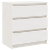 Mesita de noche madera maciza de mango blanco 60x36x64 cm 2