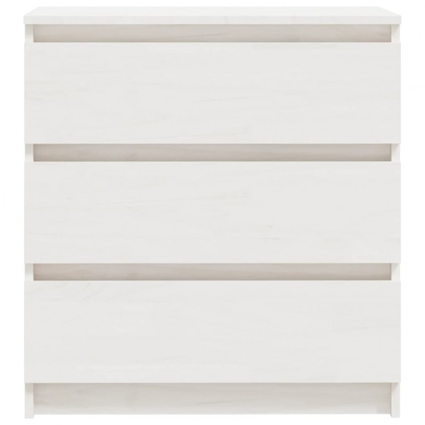 Mesa de cabeceira 60x36x64 cm madeira de pinho maciça branco M 5