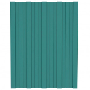 Panel para tejado acero galvanizado verde 36 unidades 60x45 cm H