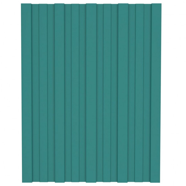 Panel para tejado acero galvanizado verde 36 unidades 60x45 cm M 2