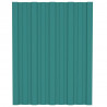 Painel de telhado em aço galvanizado verde 36 unidades 60x45 cm 2