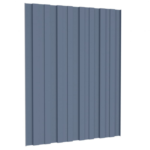 Panel para tejado acero galvanizado gris 36 unidades 60x45 cm M 4