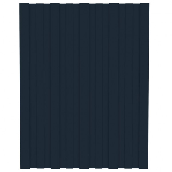 Panel para tejado acero galvanizado antracita 12 uds 60x45 cm M 2